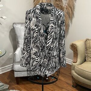 Zebra print blazer